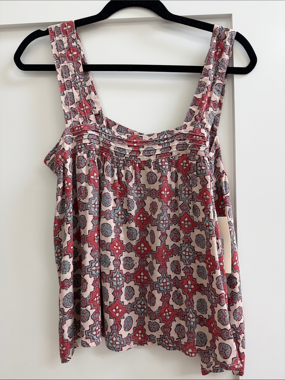 Natalie Martin Jasmine Spanish Tile Printed Square-Neck Camisole